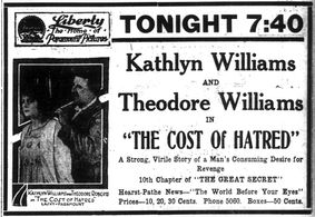 Theodore Roberts and Kathlyn Williams in The Cost of Hatred (1917)