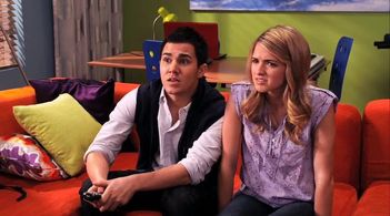 Katelyn Tarver and Carlos PenaVega in Big Time Rush (2009)