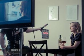 Filming a scene from 