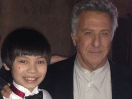 with Dustin Hoffman at the wrap of Boychoir