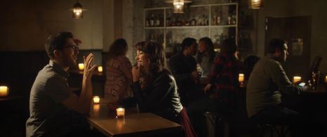 Milana Vayntrub and Amir Blumenfeld in Lonely and Horny (2016)