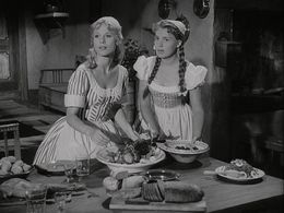 Bibi Andersson and Birgitta Pettersson in The Magician (1958)