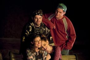 Ryan Pinkston, Matt Shively, Savannah Duardo, and Katherine Del Rio in Solstice Ranch (2017)