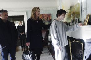 Joan Allen, Rupert Graves, Liam James, and Alison Pill in The Family (2016)