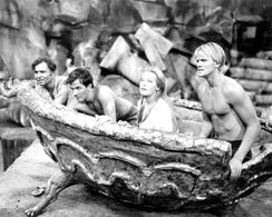 James Mason, Pat Boone, Arlene Dahl, and Peter Ronson in Journey to the Center of the Earth (1959)