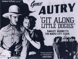 Gene Autry, Judith Allen, Jack Kirk, and G. Raymond Nye in Git Along Little Dogies (1937)