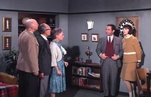Don Adams, Ellen Corby, Barbara Feldon, Byron Foulger, and William Keene in Get Smart (1965)