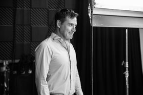 Ben Pickering on the set of ELECTION NIGHT