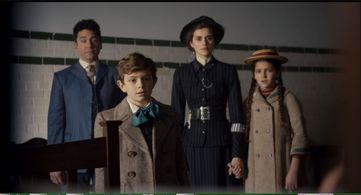 Michael Weston, Rebecca Liddiard, Emily Carey, and Noah Jupe in Houdini and Doyle (2016)