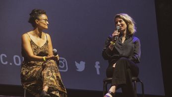 Lauren DeFilippo and Jamila Wignot discussing Ailey at Lincoln Center