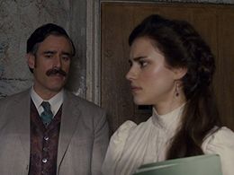 Stephen Mangan and Rebecca Liddiard in Houdini and Doyle (2016)