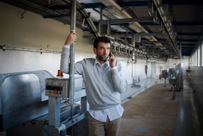 Leading actor Stefan Karl Stefansson in his role as Larus