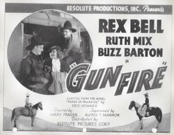 Buzz Barton, Rex Bell, and Ruth Mix in Gunfire (1934)