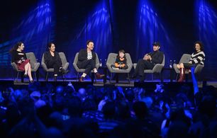 Ewan McGregor, Hayden Christensen, Indira Varma, Deborah Chow, Amy Ratcliffe, and Vivien Lyra Blair at an event for Obi-