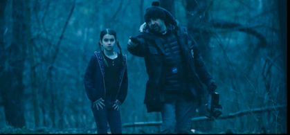 Pasha Patriki on set of The Threat Next Door, directing Bianca Sas.