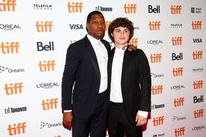 Jonathan Majors and Richie Merritt at an event for White Boy Rick (2018)