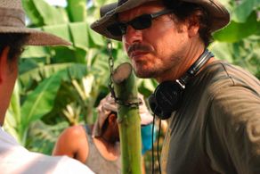 Carlos Cuarón on the set of Rudo & Cursi