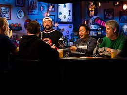 Kevin Smith, Walter Flanagan, Bryan Johnson, Ming Chen, and Mike Zapcic in Comic Book Men (2012)