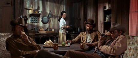 Jack Elam, Gary Lockwood, BarBara Luna, and Morgan Woodward in Firecreek (1968)