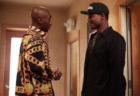 Harold House Moore and Demetrius Shipp Jr. in All Eyez on Me (2017)