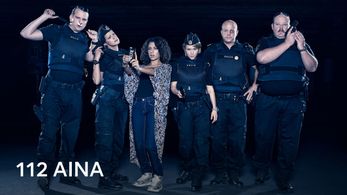 Fredrik Hallgren, Isabel Munshi, Måns Nathanaelson, Evin Ahmad, Linus Eklund Adolphson, and Annie Lundin in 112 Aina (20