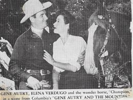 Gene Autry, Elena Verdugo, and Champion in Gene Autry and the Mounties (1951)
