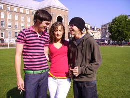 Nicholas Hoult, April Pearson, and Mike Bailey in Skins (2007)