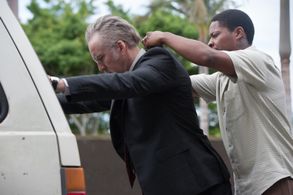 Nicolas Cage and Tomiwa Edun in Dying of the Light (2014)