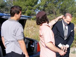 Tomer Almagor directing Al Sapienza and Andy Davoli