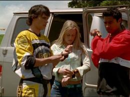 Pua Magasiva, Sally Martin, and Glenn McMillan in Power Rangers Ninja Storm (2003)
