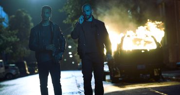 Still of Andrew Shaw calling his mum in Blacklight