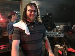 Adam Murray on set for Swamp Murders