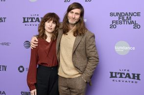 Lawrence Michael Levine and Sophia Takal at an event for Black Bear (2020)