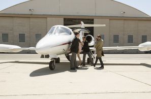 Vincent Kartheiser, Alison Brie, and Aria Lyric Leabu in Mad Men (2007)