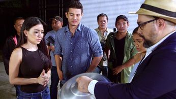 Mark Meily, Jacqueline Yu, Ejay Falcon, and Ylona Garcia in Alamat ng ano (2018)