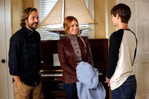 Brittany Snow, Michael Stahl-David, and Trevor Brooks in Almost Family: Rehabilitated AF (2020)