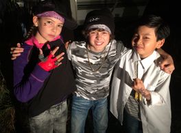 With Valin Shinyei & Sean Quan on the set of Last Night in Suburbia