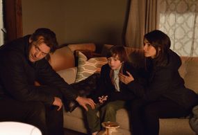 Mía Maestro, Corey Stoll, and Ben Hyland in The Strain (2014)