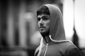 Behind the scenes picture of Ruggero as 'The Antagonist' in 'Piranha' by Elcid Asaei.