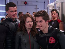 Kelli Berglund, William Brent, and Spencer Boldman in Lab Rats (2012)