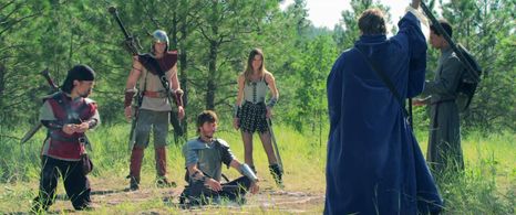 Steve Zahn, Peter Dinklage, Ryan Kwanten, Summer Glau, Danny Pudi, and Brett Gipson in Knights of Badassdom (2013)