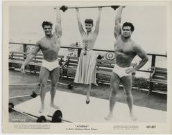 Debbie Reynolds, Steve Reeves, and Richard DuBois in Athena (1954)