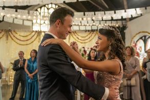 Freddie Prinze Jr. and Deja Monique Cruz in Christmas with You (2022)