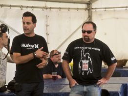 With my DP Jeff Cronenweth at the Rage shoot in London- June 2010