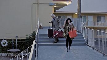 Phil Leirness and Amy Kelly in West Hollywood Motel