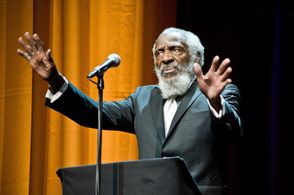Dick Gregory attends the Roger Ebert Memorial Tribute at Chicago Theatre on April 11, 2013 in Chicago, Illinois.