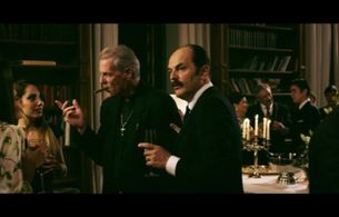 Roberto Faenza, Randall Paul, Anthony Souter, Riccardo Scamarcio, and Greta Scarano in La verità sta in cielo (2016)