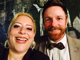 SKY Palkowitz with Mackenzie Astin at the Hollywood Improv, Los Angeles.