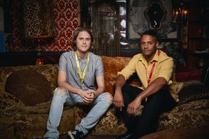 Baker Chase Powell and Marc Cartwright at Filmquest for We Die Alone