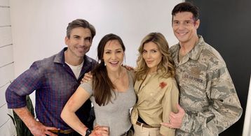 Joseph Michael Harris, Daniel O'Reilly, Becca Buckalew, and Kate Watson in Collision Earth (2020)